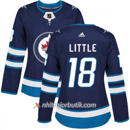 Dame Ishockey Winnipeg Jets Tröja Bryan Little 18 Adidas 2017-2018 Marinblå Authentic